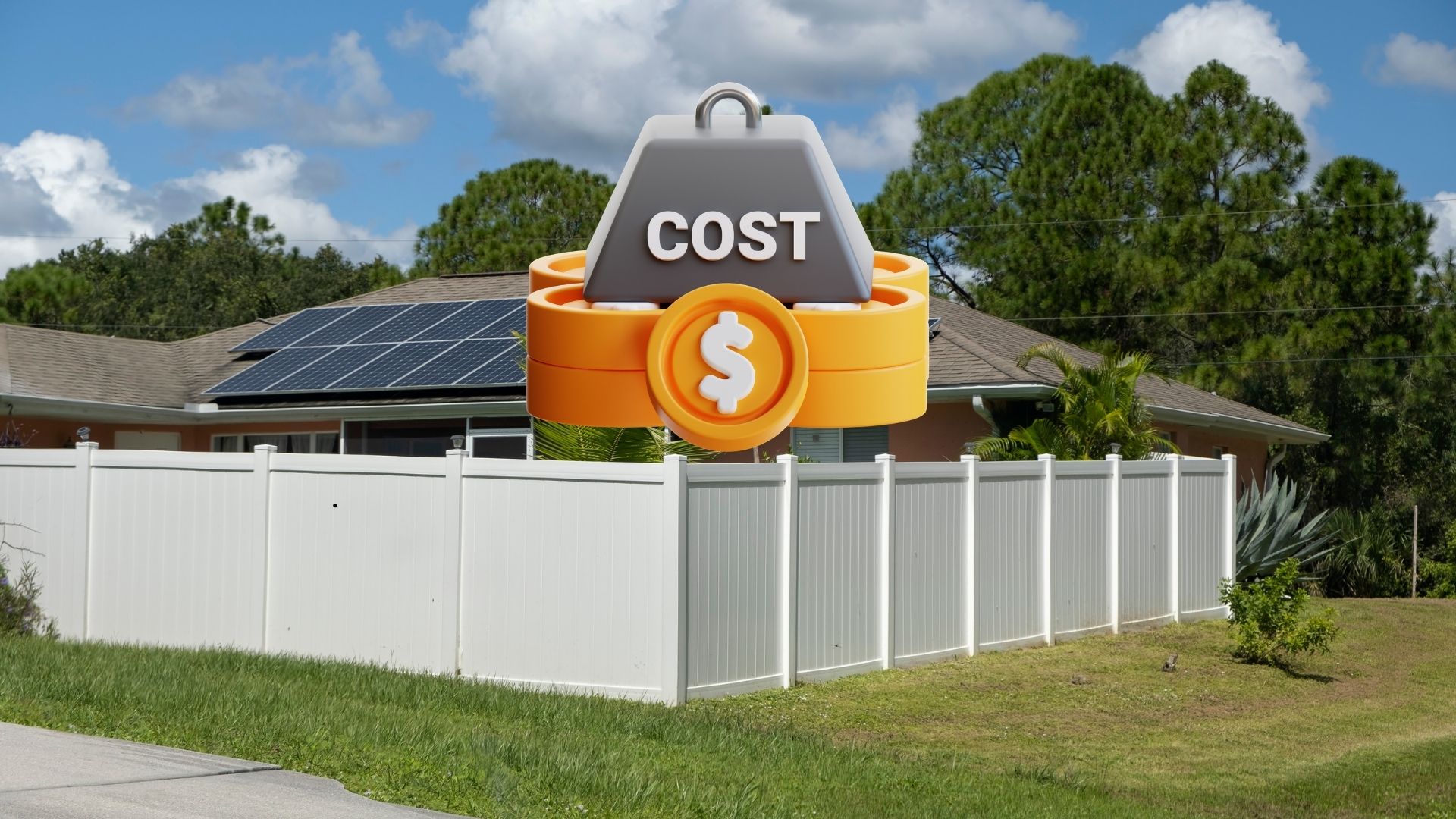 Blogs 11 Estimator measuring materials to calculate vinyl fence cost for homeowner