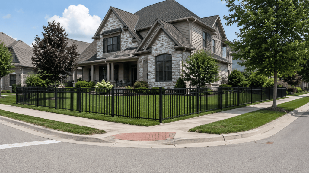 Aluminum Fencing corner lot