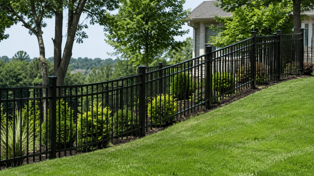 aluminum fence slope