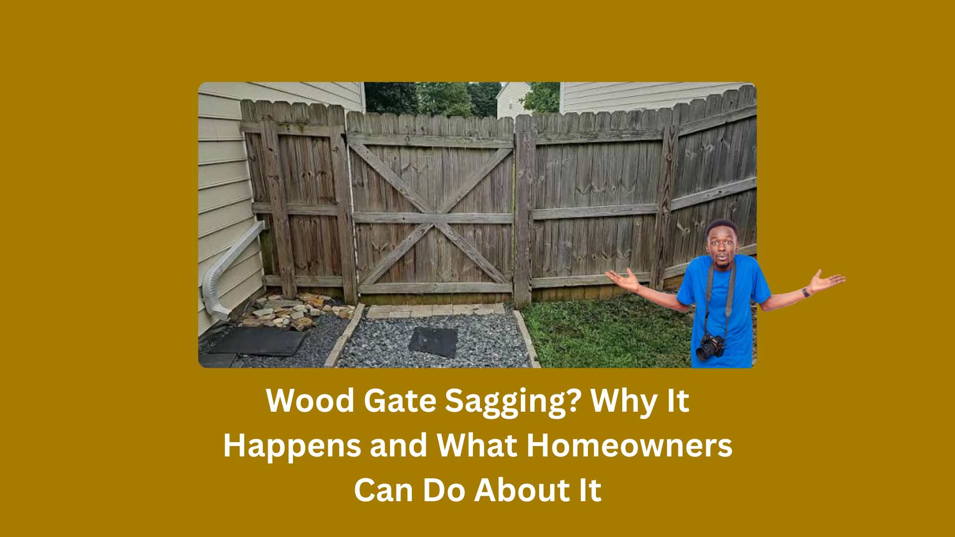 Blogs 3 Sagging wood fence gate requiring repair in Peekskill, New York